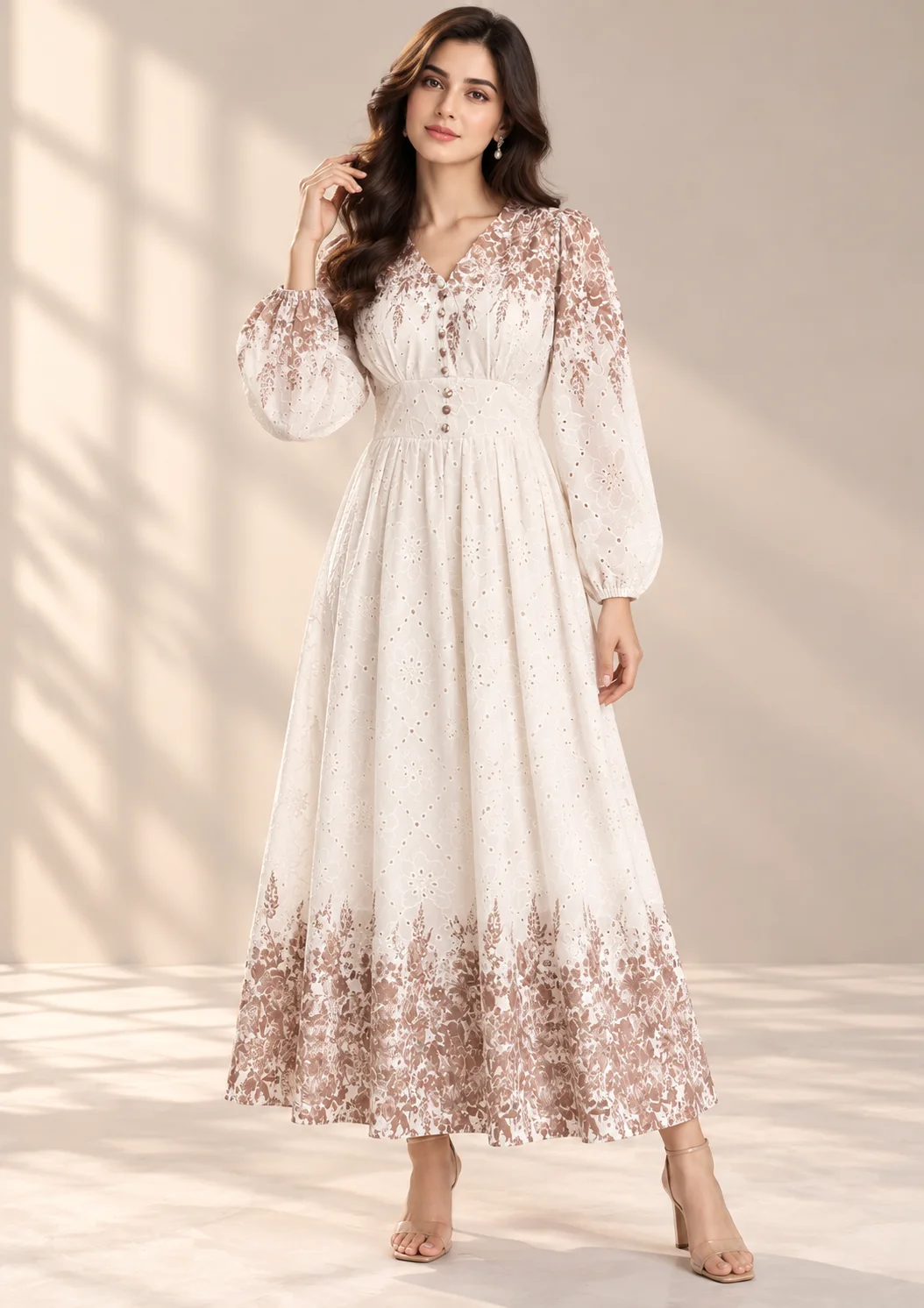 Blush Bloom Smocked Maxi Dress
