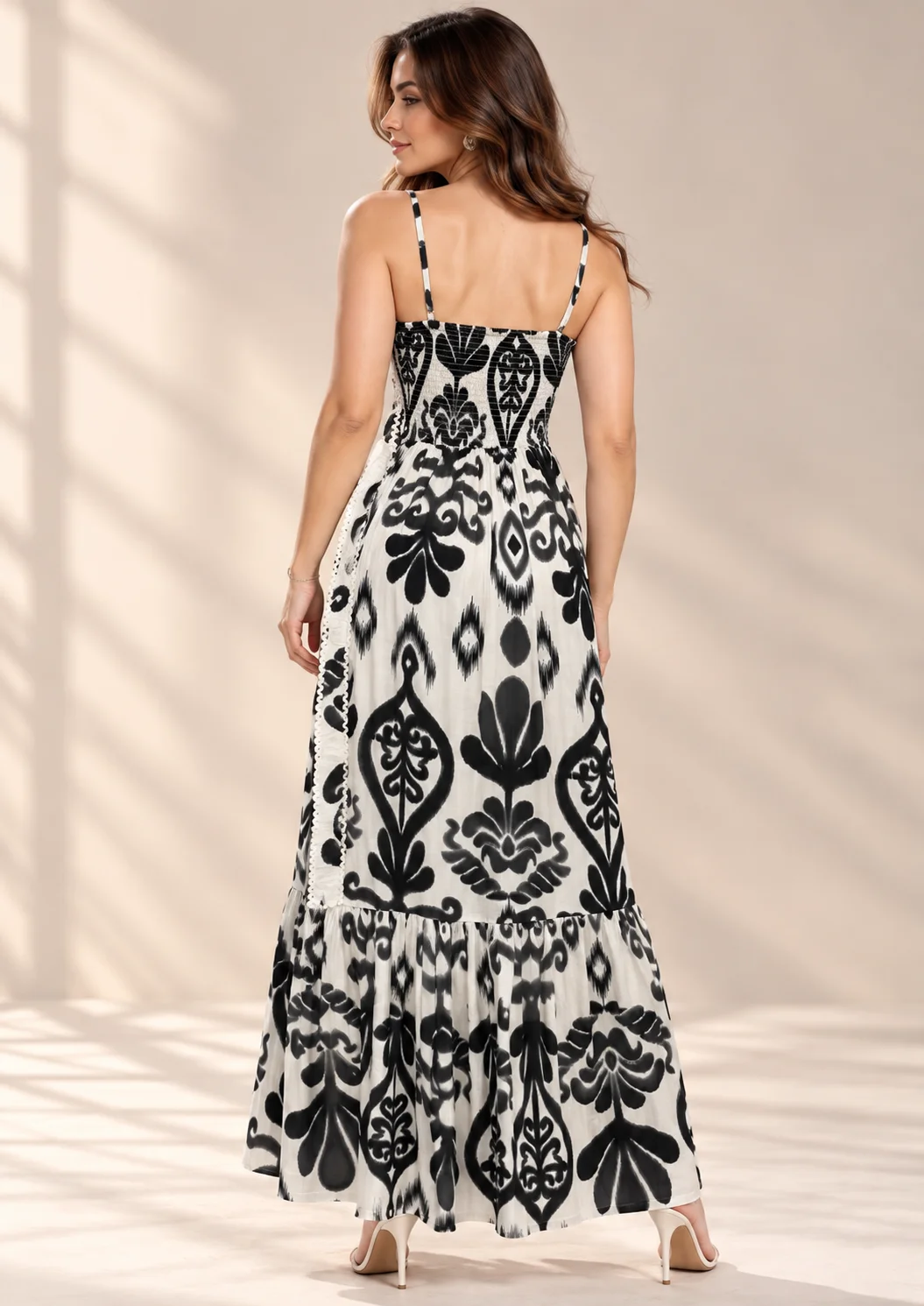 Azure Bloom Maxi Dress