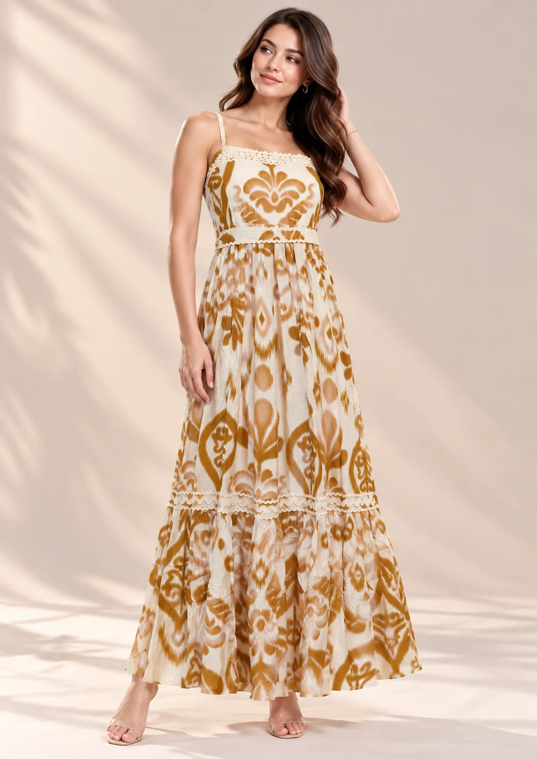 Azure Bloom Maxi Dress