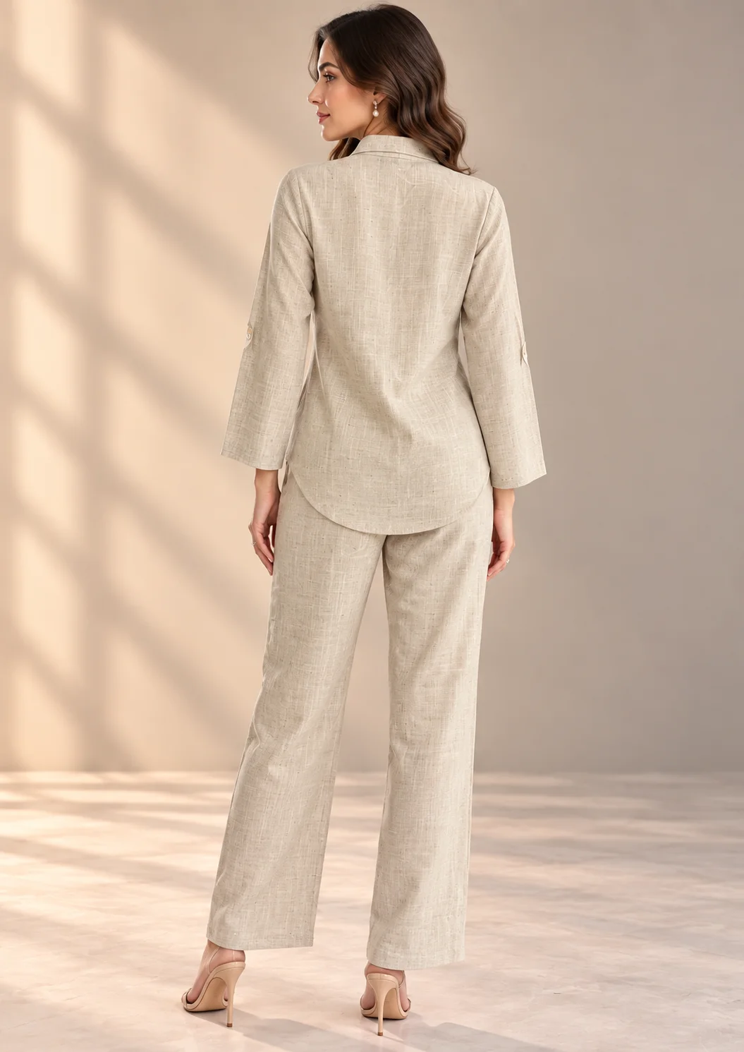 Embroidered Wide-Leg Co Ord Set