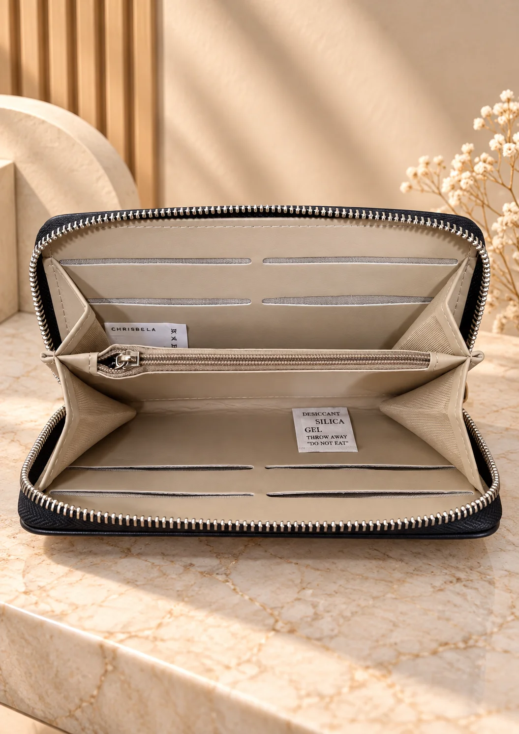 Chrisbella  Pleated Shoulder Bag and Wallet