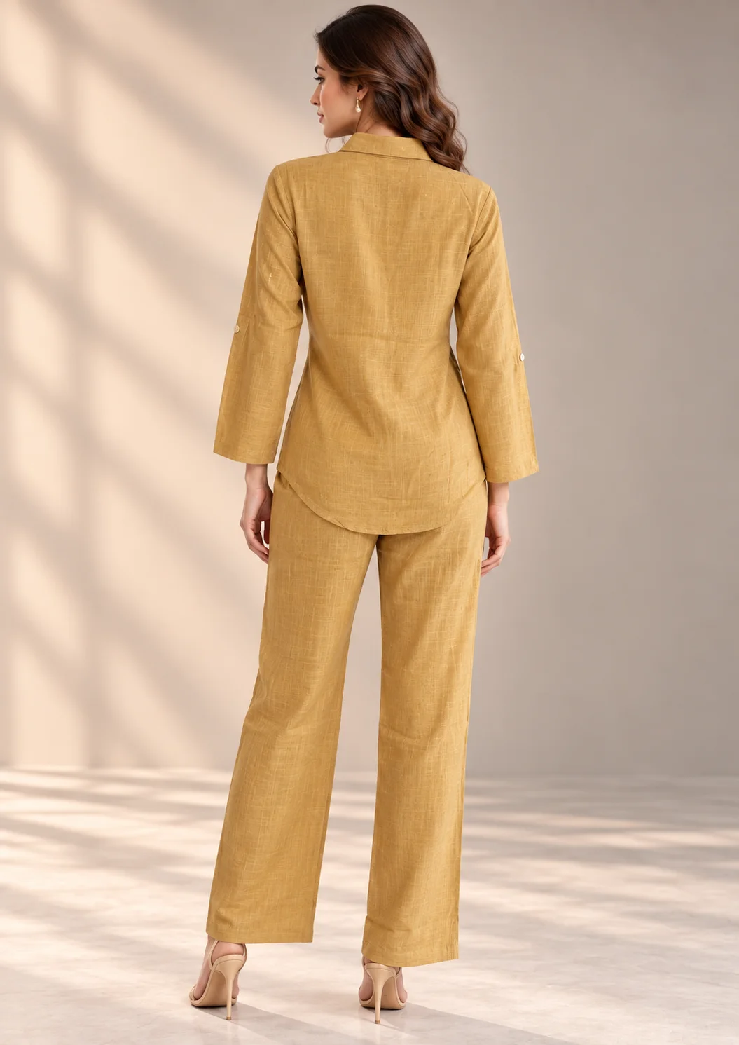 Embroidered Wide-Leg Co Ord Set