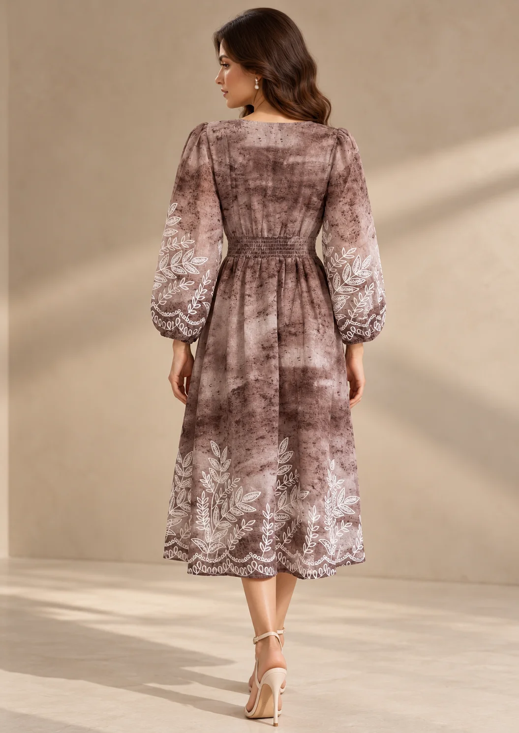 Embroidered Floral Maxi Dress