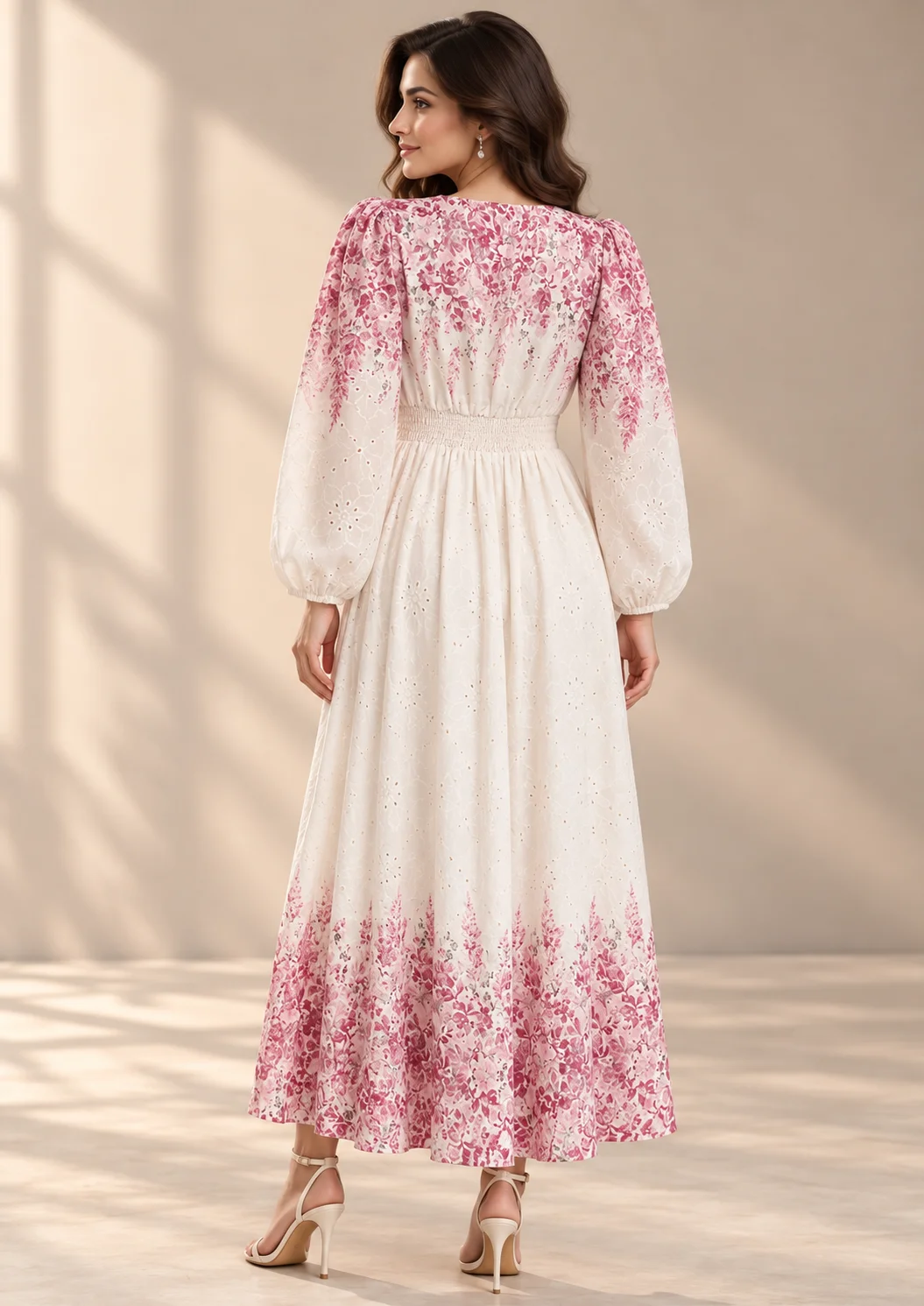 Blush Bloom Smocked Maxi Dress