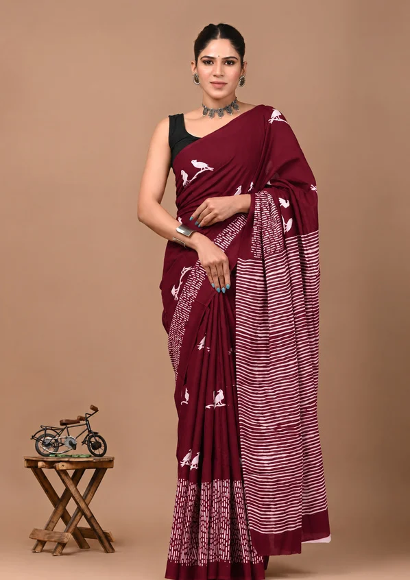 Cotton Mulmul Saree