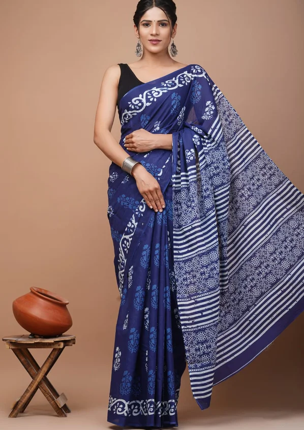 Cotton Mulmul Saree