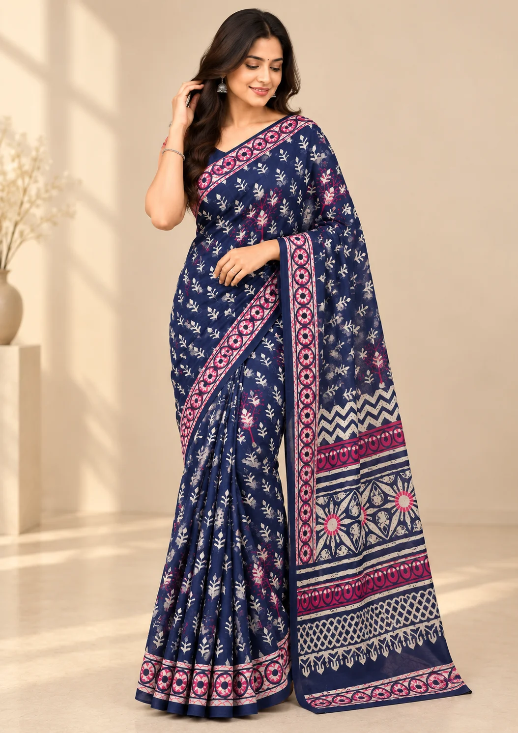 Cotton Mulmul Saree