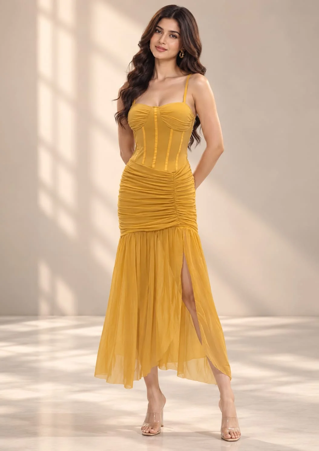 Net Type Corset Bodycon