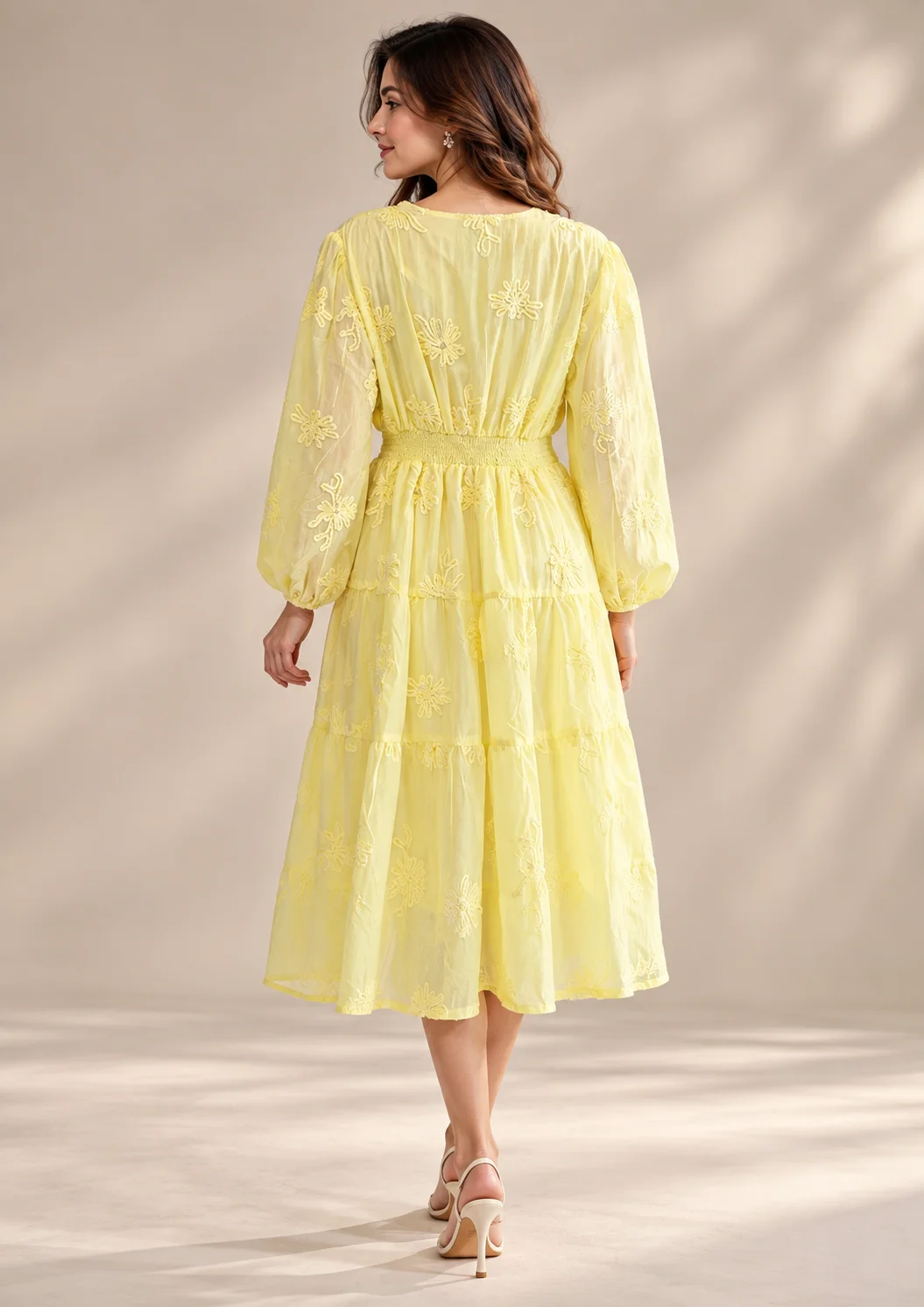 Embroidered Tiered Maxi Dress