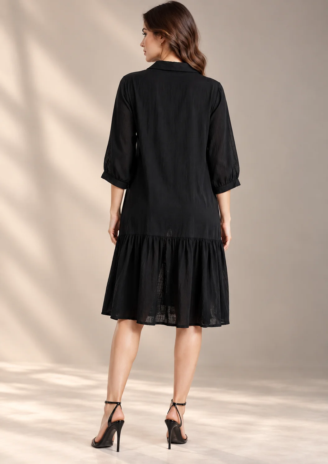 Tiered Shirt Maxi Dress