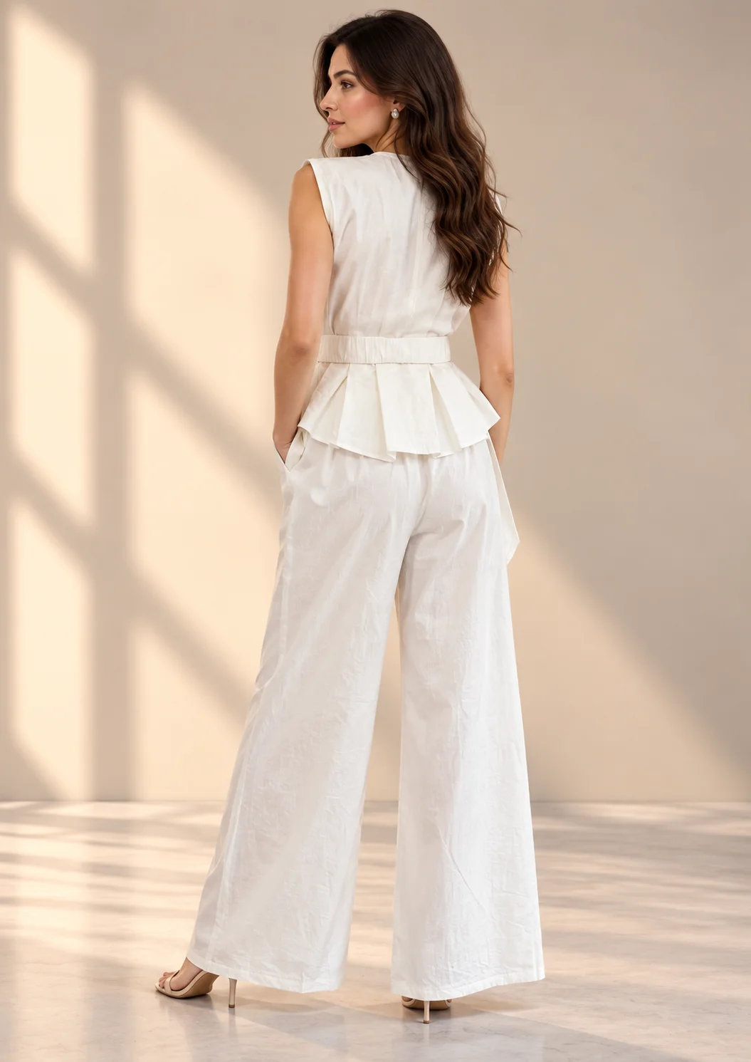 Ivory Luxe Belted Co Ord Set
