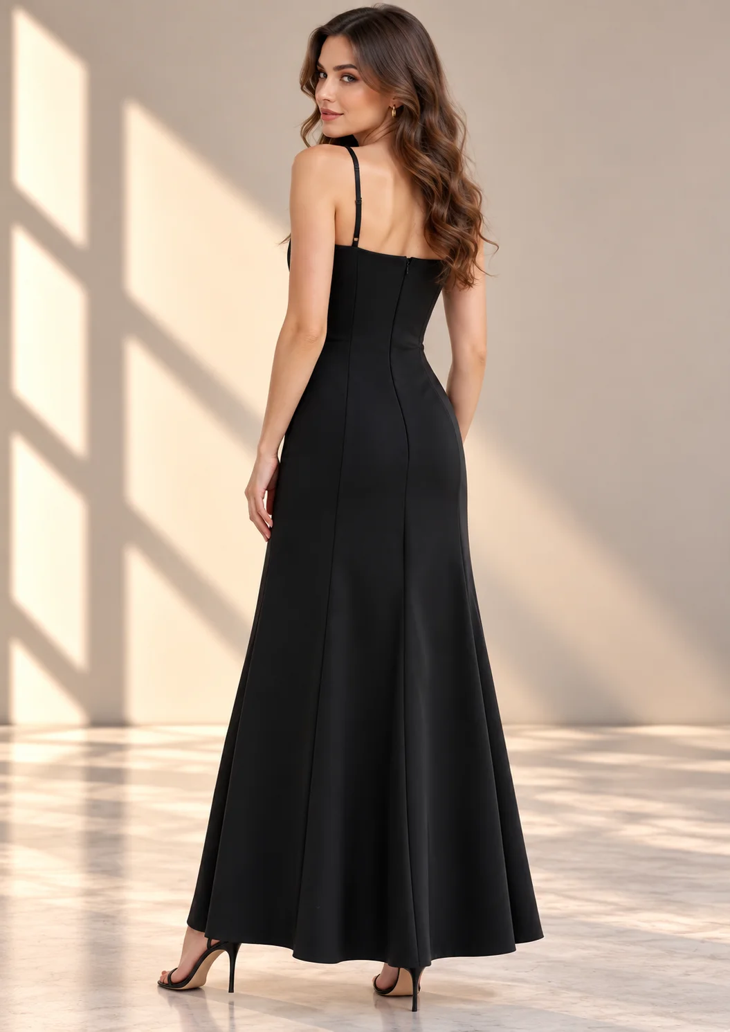 Floral Applique A-Line Party Wear